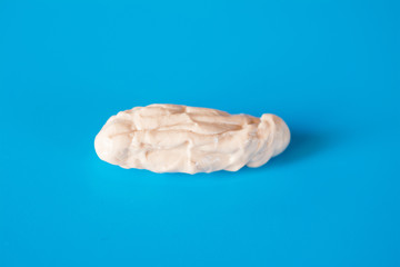 Fototapeta na wymiar chewing gum on a blue background