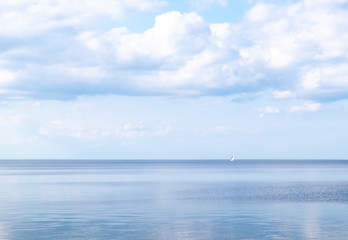 Calm sea bright summer day