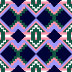 Fototapeta premium Seamless geometric pattern in ethnic style.