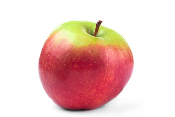 Red green Apple on a white isolated background