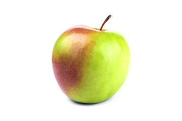 Red green Apple on a white isolated background