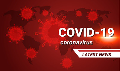 Coronavirus disease, COVID-19 Background, Wuhan Novel coronavirus 2019-nCoV. Concept of dangerous virus in China with medical cell.