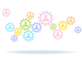 business network technology person icon 