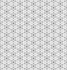 Seamless traditional Japanese geometric ornament .Black and white.