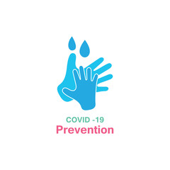 Fototapeta na wymiar Washing your hands. prevention methods Covid-19, virus corona template vector