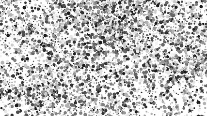 Black-White Polka Dot Texture Isolated On White. Grey Explosion Of Confetti. Silver Tint Background. Vector Illustration, EPS 10.