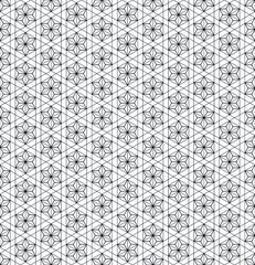 Seamless traditional Japanese geometric ornament .Black and white.