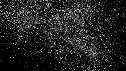 Black-White Square Dot Texture Isolated On Black. Grey Explosion Of Confetti. Silver Tint Background. Vector Illustration, EPS 10.