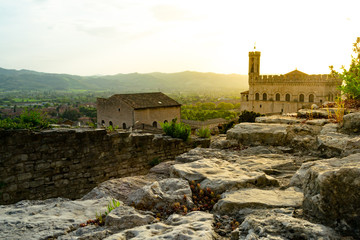 Gubbio, central Italy. From the top of this old town a suggestive view of the 