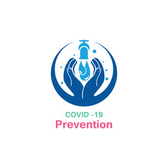 Washing your hands. prevention methods Covid-19, virus corona template vector