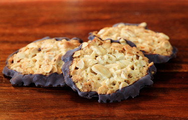 Closeup of Florentiner Bisquits on a background