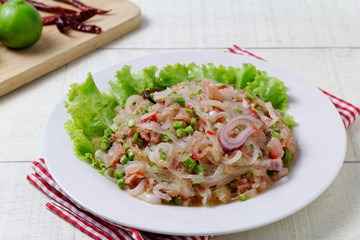 Fermented Pork Spicy Salad (Yam Naem)