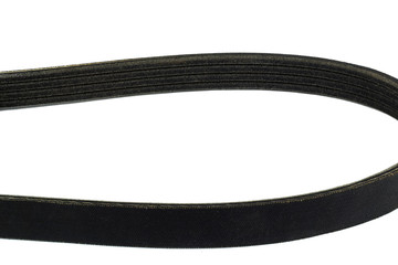 Close up V-Ribbed Belts isolated on white background