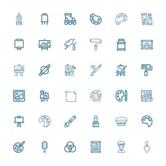 Editable 36 painter icons for web and mobile