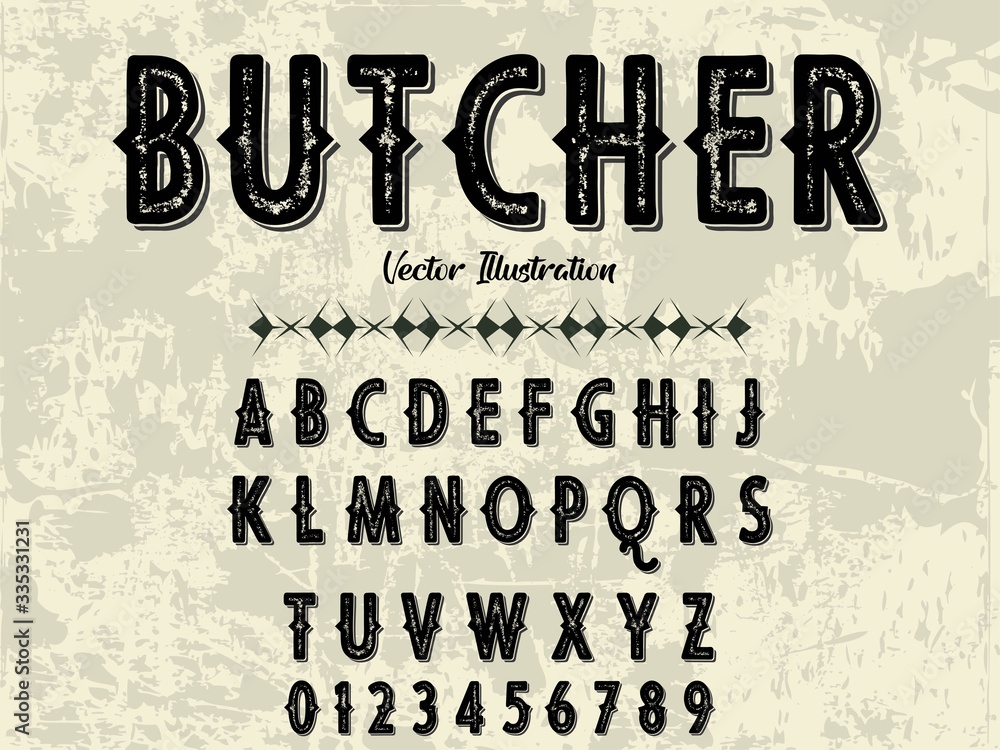 Aufkleber font. script.typeface.alphabet .shadow effect.handcrafted handwritten vector label design old style.