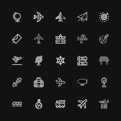 Editable 25 plane icons for web and mobile