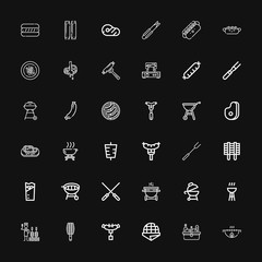 Editable 36 grill icons for web and mobile