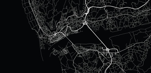 Urban vector city map of viana do castelo, Portugal