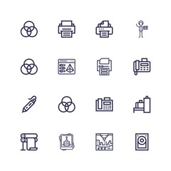 Editable 16 printer icons for web and mobile