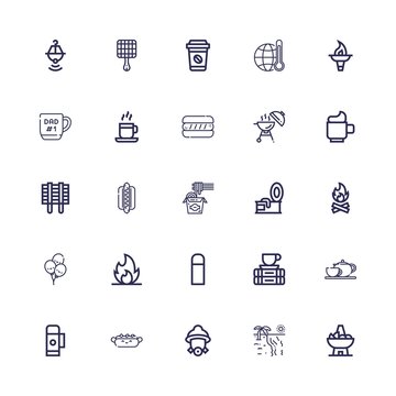 Editable 25 hot icons for web and mobile