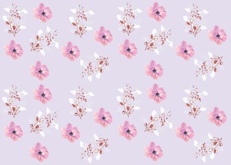 Seamless Pattern Floral Illustration
