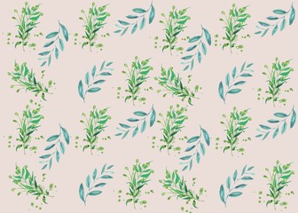 Seamless Pattern Floral Illustration