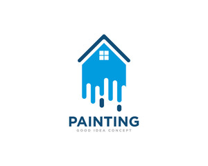 Fototapeta premium Home Paint Logo Design Vector