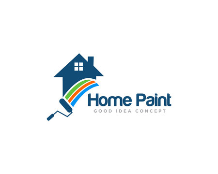 Home Paint Logo Design Vector