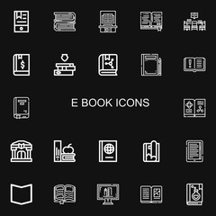Fototapeta premium Editable 22 e-book icons for web and mobile