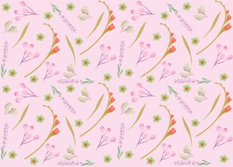 Seamless Pattern Floral Illustration