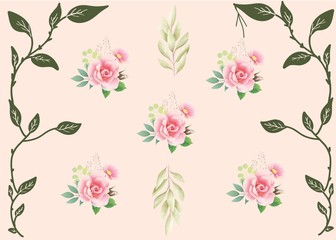 Seamless Pattern Floral Illustration