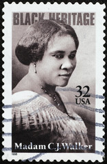 Black heritage, Madam C.J.Walker on american stamp