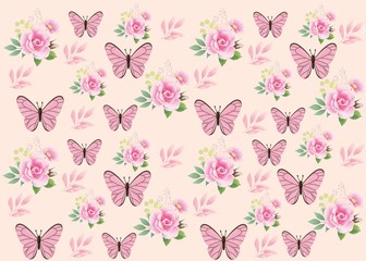 Seamless Pattern Floral Illustration