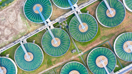 Water treatment solution, Industrial water treatment‎, Aerial top view recirculation solid...