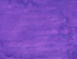 Fototapeta premium Watercolor deep lavender background painting. Aquarelle calm royal purple backdrop. Purple-blue vintage hand painted texture.