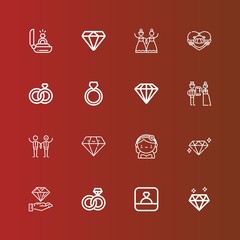 Editable 16 engagement icons for web and mobile
