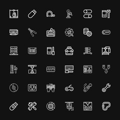 Editable 36 hardware icons for web and mobile