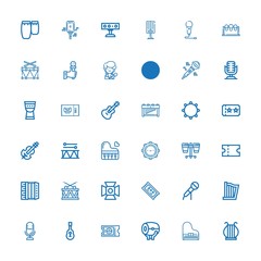 Editable 36 concert icons for web and mobile