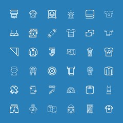 Editable 36 textile icons for web and mobile