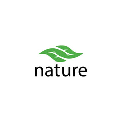 N nature logo concept template.