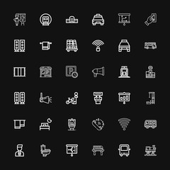 Editable 36 public icons for web and mobile