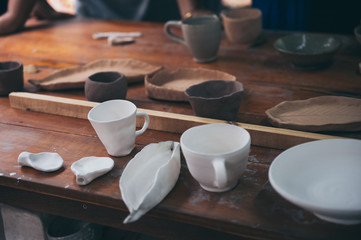 process of clay ceramic pot, handcraft to make ceramic from clay