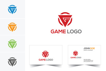 Letter G Modern Shape Logo and G game Design Template Element