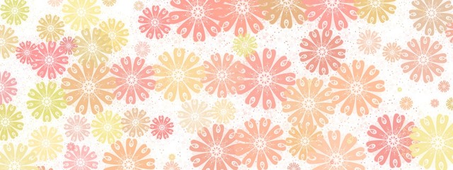 Wide sized colorful flower background