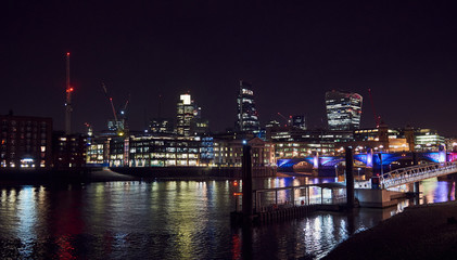 Fototapeta na wymiar City of London by night