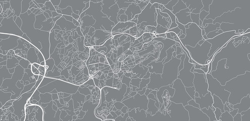 Urban vector city map of Guimaraes, Portugal