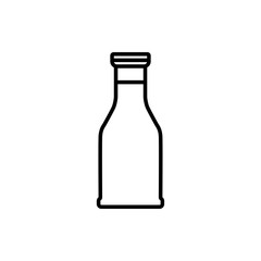 Milk Bottle Icon Vector Logo