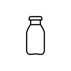 Milk Bottle Icon Vector Logo