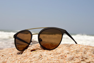 sunglasses on the beach