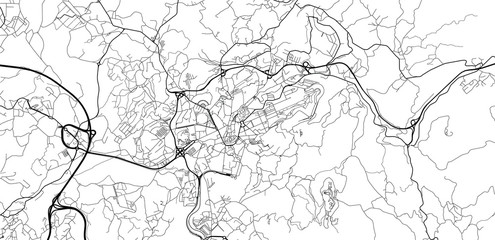 Urban vector city map of Guimaraes, Portugal